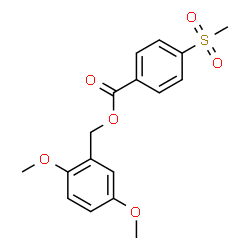 ChemSpider 2D Image | 2,5-Dimethoxybenzyl 4-(methylsulfonyl)benzoate | C17H18O6S