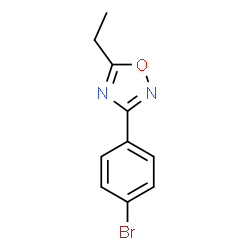 ChemSpider 2D Image | 3-(4-Bromophenyl)-5-ethyl-1,2,4-oxadiazole | C10H9BrN2O