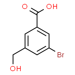 ChemSpider 2D Image | 3-Bromo-5-(hydroxymethyl)benzoic acid | C8H7BrO3