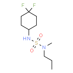 ChemSpider 2D Image | N'-(4,4-Difluorocyclohexyl)-N-methyl-N-propylsulfuric diamide | C10H20F2N2O2S