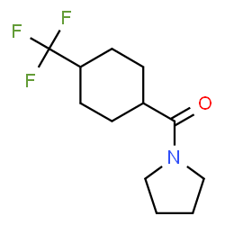 ChemSpider 2D Image | 1-Pyrrolidinyl[4-(trifluoromethyl)cyclohexyl]methanone | C12H18F3NO