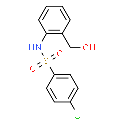 ChemSpider 2D Image | 4-Chloro-N-(2-hydroxymethyl-phenyl)-benzenesulfonamide | C13H12ClNO3S