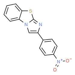 ChemSpider 2D Image | 2-(4-Nitrophenyl)imidazo[2,1-b][1,3]benzothiazole | C15H9N3O2S