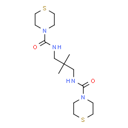 ChemSpider 2D Image | N,N'-(2,2-Dimethyl-1,3-propanediyl)di(4-thiomorpholinecarboxamide) | C15H28N4O2S2