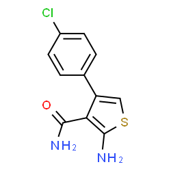 ChemSpider 2D Image | 2-Amino-4-(4-chlorophenyl)-3-thiophenecarboxamide | C11H9ClN2OS