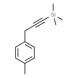 ChemSpider 2D Image | Trimethyl[3-(4-methylphenyl)-1-propyn-1-yl]silane | C13H18Si