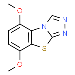 ChemSpider 2D Image | 5,8-Dimethoxy[1,2,4]triazolo[3,4-b][1,3]benzothiazole | C10H9N3O2S