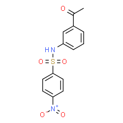 ChemSpider 2D Image | N-(3-Acetylphenyl)-4-nitrobenzenesulfonamide | C14H12N2O5S