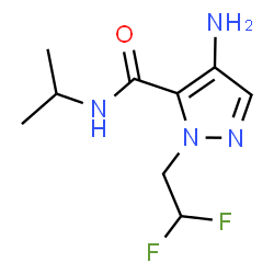 ChemSpider 2D Image | 4-Amino-1-(2,2-difluoroethyl)-N-isopropyl-1H-pyrazole-5-carboxamide | C9H14F2N4O