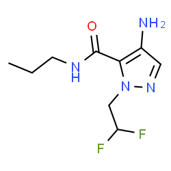 ChemSpider 2D Image | 4-Amino-1-(2,2-difluoroethyl)-N-propyl-1H-pyrazole-5-carboxamide | C9H14F2N4O