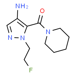 ChemSpider 2D Image | [4-Amino-1-(2-fluoroethyl)-1H-pyrazol-5-yl](1-piperidinyl)methanone | C11H17FN4O