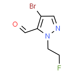 ChemSpider 2D Image | 4-Bromo-1-(2-fluoroethyl)-1H-pyrazole-5-carbaldehyde | C6H6BrFN2O