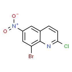 ChemSpider 2D Image | 8-Bromo-2-chloro-6-nitroquinoline | C9H4BrClN2O2