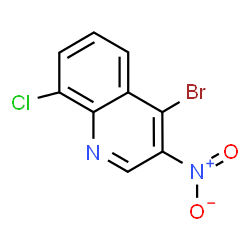 ChemSpider 2D Image | 4-Bromo-8-chloro-3-nitroquinoline | C9H4BrClN2O2