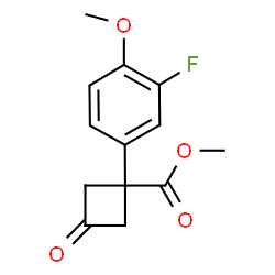 ChemSpider 2D Image | Methyl 1-(3-fluoro-4-methoxyphenyl)-3-oxocyclobutanecarboxylate | C13H13FO4