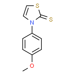 ChemSpider 2D Image | 3-(4-Methoxyphenyl)-1,3-thiazole-2(3H)-thione | C10H9NOS2