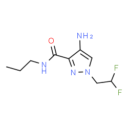 ChemSpider 2D Image | 4-Amino-1-(2,2-difluoroethyl)-N-propyl-1H-pyrazole-3-carboxamide | C9H14F2N4O