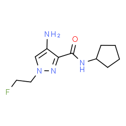 ChemSpider 2D Image | 4-Amino-N-cyclopentyl-1-(2-fluoroethyl)-1H-pyrazole-3-carboxamide | C11H17FN4O