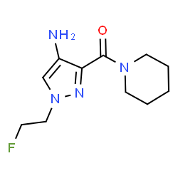 ChemSpider 2D Image | [4-Amino-1-(2-fluoroethyl)-1H-pyrazol-3-yl](1-piperidinyl)methanone | C11H17FN4O