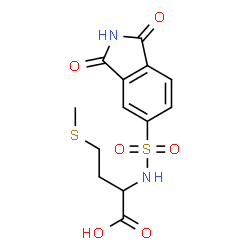 ChemSpider 2D Image | N-[(1,3-Dioxo-2,3-dihydro-1H-isoindol-5-yl)sulfonyl]methionine | C13H14N2O6S2