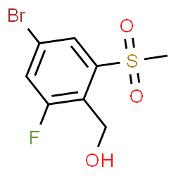 ChemSpider 2D Image | [4-Bromo-2-fluoro-6-(methylsulfonyl)phenyl]methanol | C8H8BrFO3S