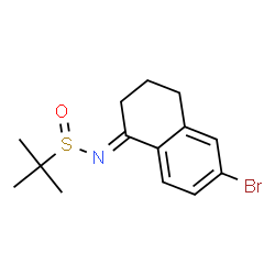 ChemSpider 2D Image | N-[(1E)-6-Bromo-3,4-dihydro-1(2H)-naphthalenylidene]-2-methyl-2-propanesulfinamide | C14H18BrNOS
