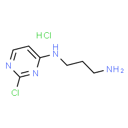 ChemSpider 2D Image | N-(2-Chloro-4-pyrimidinyl)-1,3-propanediamine hydrochloride (1:1) | C7H12Cl2N4