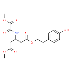 ChemSpider 2D Image | 2-(4-Hydroxyphenyl)ethyl methyl (3S)-3-{[methoxy(oxo)acetyl]amino}pentanedioate | C17H21NO8