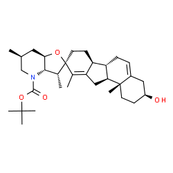 ChemSpider 2D Image | 2-Methyl-2-propanyl (3beta,22S,23R)-3-hydroxy-17,23-epoxyveratraman-28-carboxylate | C32H49NO4