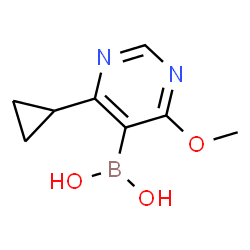ChemSpider 2D Image | (4-Cyclopropyl-6-methoxy-5-pyrimidinyl)boronic acid | C8H11BN2O3
