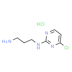 ChemSpider 2D Image | N-(4-Chloro-2-pyrimidinyl)-1,3-propanediamine hydrochloride (1:1) | C7H12Cl2N4