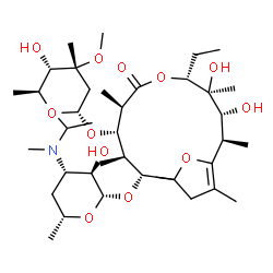 ChemSpider 2D Image | (2R,3R,4S,5R,8R,9S,10S,11R)-5-Ethyl-3,4-dihydroxy-11-({(2S,3R,4S,6R)-3-hydroxy-4-[isopropyl(methyl)amino]-6-methyltetrahydro-2H-pyran-2-yl}oxy)-9-{[(2R,4R,5S,6S)-5-hydroxy-4-methoxy-4,6-dimethyltetrah
ydro-2H-pyran-2-yl]oxy}-2,4,8,10,12,14-hexamethyl-6,15-dioxabicyclo[10.2.1]pentadec-1(14)-en-7-one (non-preferred name) | C39H69NO12