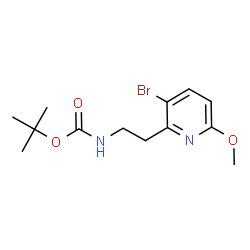 ChemSpider 2D Image | 2-Methyl-2-propanyl [2-(3-bromo-6-methoxy-2-pyridinyl)ethyl]carbamate | C13H19BrN2O3