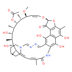 ChemSpider 2D Image | (9Z,11S,12R,13S,14S,15S,16R,17S,18S,19Z,21Z)-2,15,17,27,29-Pentahydroxy-11-methoxy-3,7,12,14,16,18,22-heptamethyl-6,23-dioxo-26-{(E)-[(2E)-(1-piperidinylmethylene)hydrazono]methyl}-8,30-dioxa-24-azate
tracyclo[23.3.1.1~4,7~.0~5,28~]triaconta-1(28),2,4,9,19,21,25(29),26-octaen-13-yl acetate | C44H58N4O12