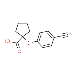 ChemSpider 2D Image | 1-(4-Cyanophenoxy)cyclopentanecarboxylic acid | C13H13NO3