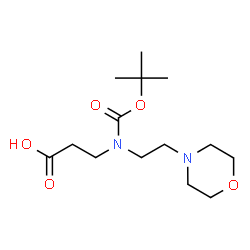 ChemSpider 2D Image | N-{[(2-Methyl-2-propanyl)oxy]carbonyl}-N-[2-(4-morpholinyl)ethyl]-beta-alanine | C14H26N2O5