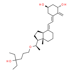ChemSpider 2D Image | (1S,3R,5E,7E,9xi,20R)-20-[(4-Ethyl-4-hydroxyhexyl)oxy]-9,10-secopregna-5,7,10-triene-1,3-diol | C29H48O4