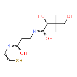 ChemSpider 2D Image | (1Z,2R)-2,4-Dihydroxy-N-[(3Z)-3-hydroxy-3-{[(Z)-2-sulfanylvinyl]imino}propyl]-3,3-dimethylbutanimidic acid | C11H20N2O4S
