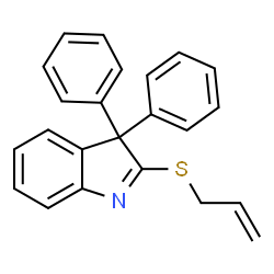 ChemSpider 2D Image | 2-(Allylsulfanyl)-3,3-diphenyl-3H-indole | C23H19NS