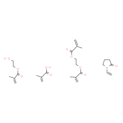 ChemSpider 2D Image | 2-hydroxyethyl 2-methylprop-2-enoate;2-methylprop-2-enoic acid;2-(2-methylprop-2-enoyloxy)ethyl 2-methylprop-2-enoate;1-vinylpyrrolidin-2-one | C26H39NO10