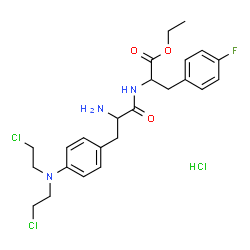 ChemSpider 2D Image | Melphalan Flufenamide Hydrochloride | C24H31Cl3FN3O3