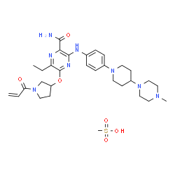 ChemSpider 2D Image | Naquotinib mesylate | C31H46N8O6S