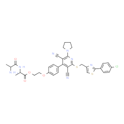 ChemSpider 2D Image | neladenoson bialanate | C35H34ClN7O4S2