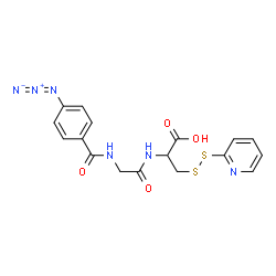 ChemSpider 2D Image | N-(4-Azidobenzoyl)glycyl-3-(2-pyridinyldisulfanyl)alanine | C17H16N6O4S2