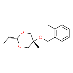 ChemSpider 2D Image | cis-2-Ethyl-5-methyl-5-[(2-methylbenzyl)oxy]-1,3-dioxane | C15H22O3