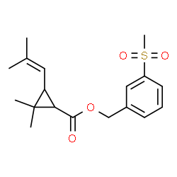 ChemSpider 2D Image | 3-(Methylsulfonyl)benzyl 2,2-dimethyl-3-(2-methyl-1-propen-1-yl)cyclopropanecarboxylate | C18H24O4S