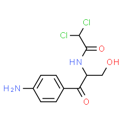 ChemSpider 2D Image | N-[1-(4-Aminophenyl)-3-hydroxy-1-oxo-2-propanyl]-2,2-dichloroacetamide | C11H12Cl2N2O3