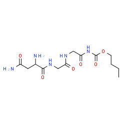 ChemSpider 2D Image | Asparaginylglycyl-N-(butoxycarbonyl)glycinamide | C13H23N5O6