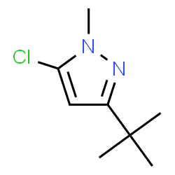 ChemSpider 2D Image | 3-tert-butyl-5-chloro-1-methyl-1H-pyrazole | C8H13ClN2