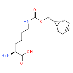 ChemSpider 2D Image | N~6~-{[(1R,8S,9s)-Bicyclo[6.1.0]non-4-yn-9-ylmethoxy]carbonyl}-L-lysine | C17H26N2O4